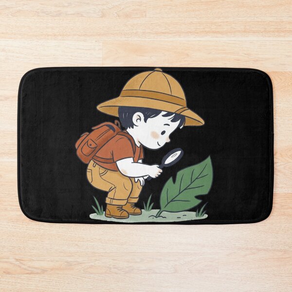 Item preview, Little Nature Explorer Boy Magnifying Glass Vintage Storybook Art designed and sold by mood-draftsman.