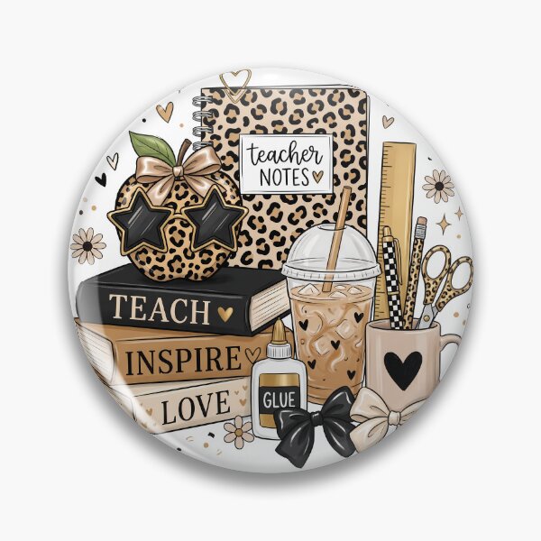 Item preview, Teach Inspire Love | Cute Leopard Teacher Coffee School Supplies Design designed and sold by Uniquememorable.
