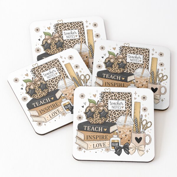 Item preview, Teach Inspire Love | Cute Leopard Teacher Coffee School Supplies Design designed and sold by Uniquememorable.