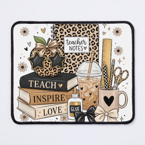 Item preview, Teach Inspire Love | Cute Leopard Teacher Coffee School Supplies Design designed and sold by Uniquememorable.