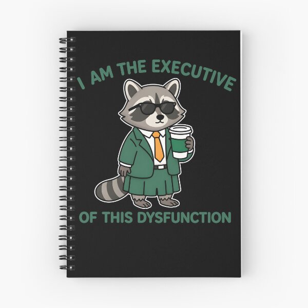 Item preview,  I Am The Executive Of This Dysfunction Raccoon In Suit Drinking Coffee designed and sold by markbauch.