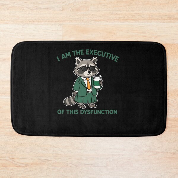 Item preview,  I Am The Executive Of This Dysfunction Raccoon In Suit Drinking Coffee designed and sold by markbauch.