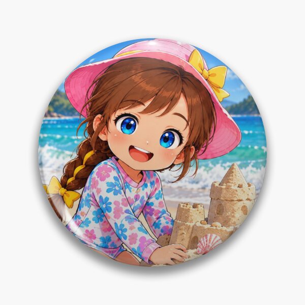 Item preview, Sandcastle Summer Beach Girl Kids Design designed and sold by Kenzie & Co.