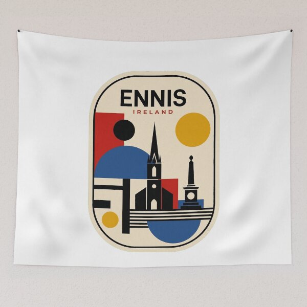 Item preview, Retro Ennis Bauhaus Geometric Skyline designed and sold by k3rstman1.