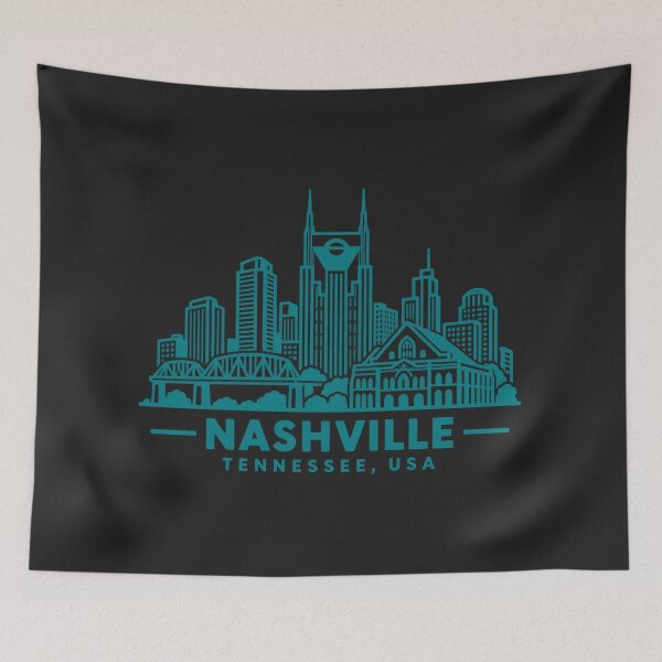Item preview, Nashville Tennessee USA Line Art Skyline Poster designed and sold by CMYKStudio.