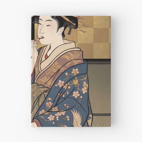 Item preview, Geisha Applying Makeup with Mirror Ukiyo-e designed and sold by TokyoUkiyoHouse.