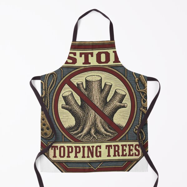Item preview, Stop Topping Trees Tree Care Protest Badge designed and sold by BoosterShop.
