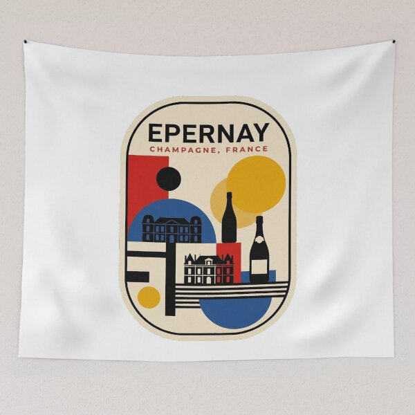 Item preview, Retro Epernay Bauhaus Geometric Skyline designed and sold by k3rstman1.
