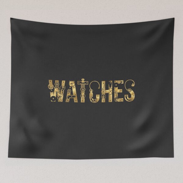 Item preview, Watches Steampunk Gold Gears Watchmaker Typography Graphic designed and sold by KiwiRider.