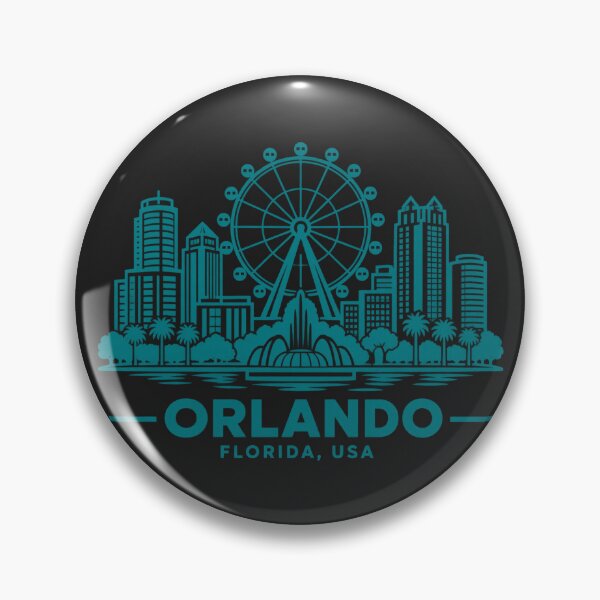 Item preview, Orlando Florida USA Line Art Skyline Poster designed and sold by CMYKStudio.