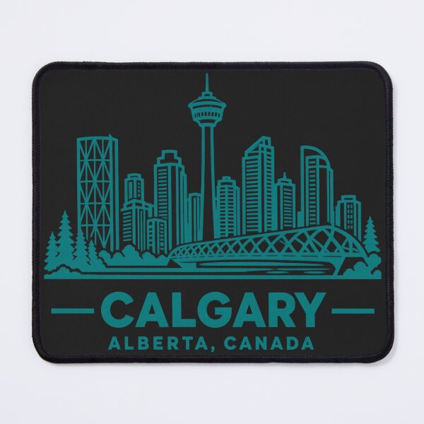 Item preview, Calgary Alberta Canada Line Art Skyline Poster designed and sold by CMYKStudio.