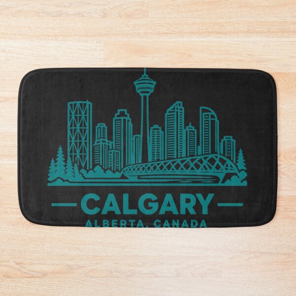 Item preview, Calgary Alberta Canada Line Art Skyline Poster designed and sold by CMYKStudio.