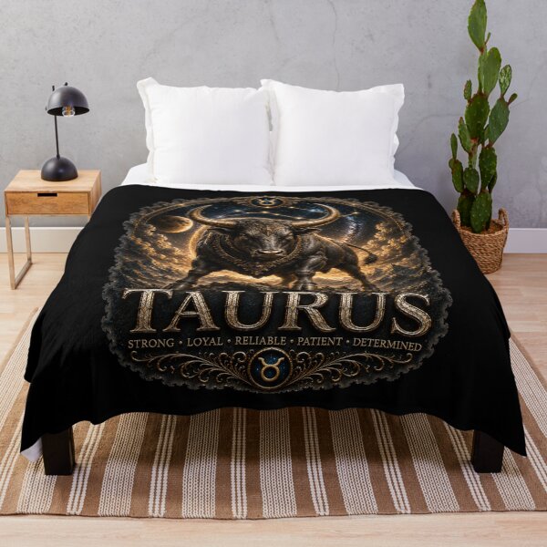 Item preview, Taurus Zodiac Art – Powerful Bull Astrology Design designed and sold by Classic Chaos Creations.