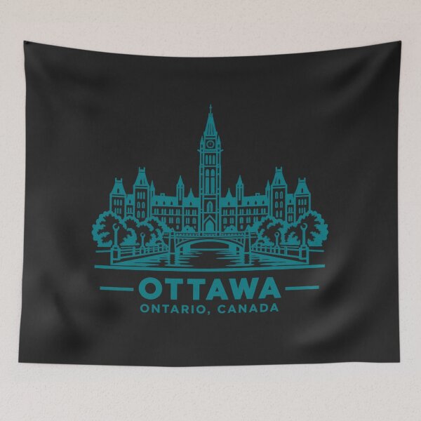 Item preview, Ottawa Ontario Canada Line Art Skyline Poster designed and sold by CMYKStudio.