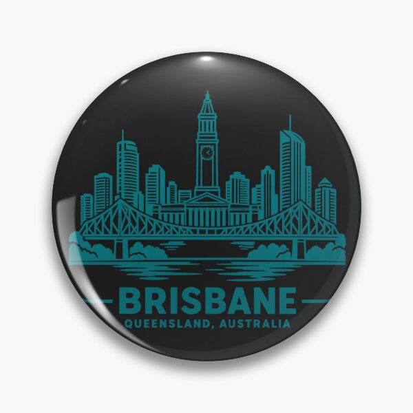 Item preview, Brisbane Queensland Australia Line Art Skyline Poster designed and sold by CMYKStudio.