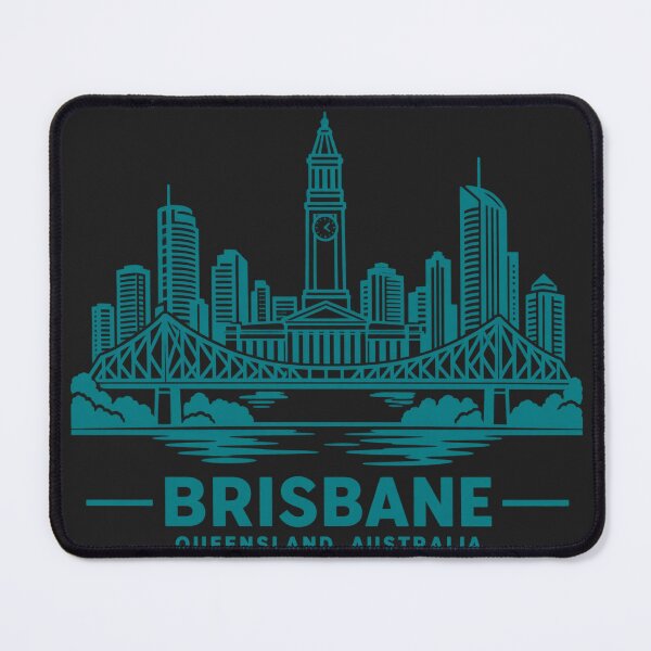 Item preview, Brisbane Queensland Australia Line Art Skyline Poster designed and sold by CMYKStudio.