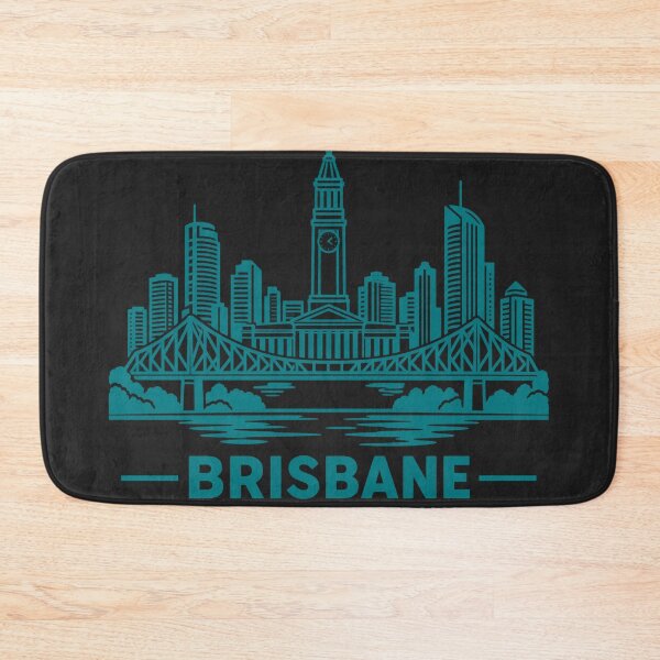 Item preview, Brisbane Queensland Australia Line Art Skyline Poster designed and sold by CMYKStudio.