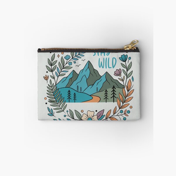 Item preview, Stay Wild — Boho Mountain & Floral Wreath designed and sold by Ink & Kind Studio.