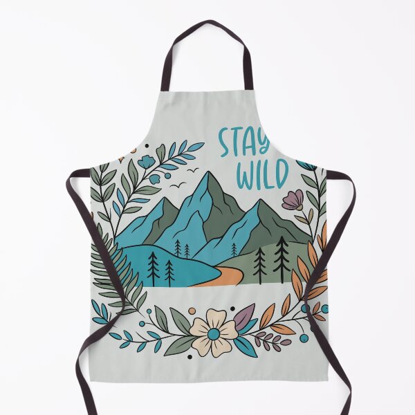 Item preview, Stay Wild — Boho Mountain & Floral Wreath designed and sold by Ink & Kind Studio.