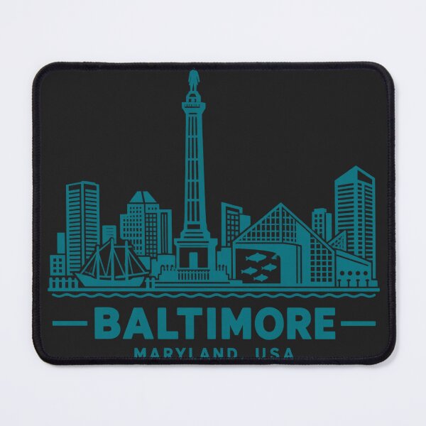 Item preview, Baltimore Maryland USA Line Art Skyline Poster designed and sold by CMYKStudio.