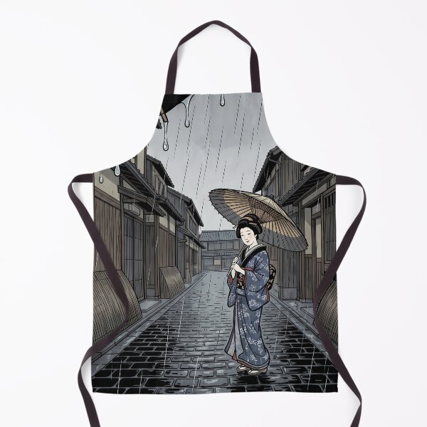 Item preview, Geisha Walking Rainy Kyoto Street Ukiyo-e designed and sold by TokyoUkiyoHouse.
