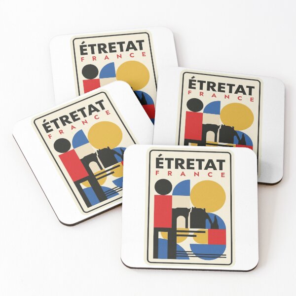 Item preview, Retro Étretat Bauhaus Geometric Skyline designed and sold by k3rstman1.