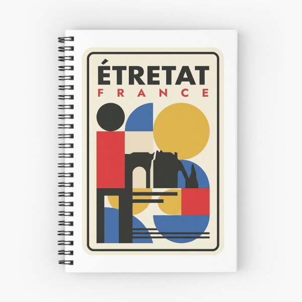 Item preview, Retro Étretat Bauhaus Geometric Skyline designed and sold by k3rstman1.