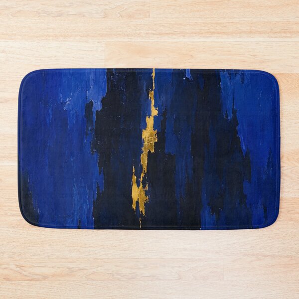 Item preview, Deep Blue and Gold Textured Abstract Painting designed and sold by GutyzDesignsES.