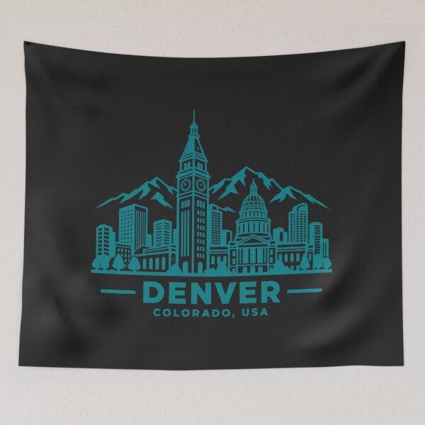 Item preview, Denver Colorado USA Line Art Skyline Poster designed and sold by CMYKStudio.