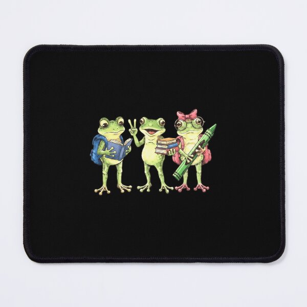 Item preview, Cute Frog Students with Books Backpacks and Giant Pencil designed and sold by MiALopezArt.