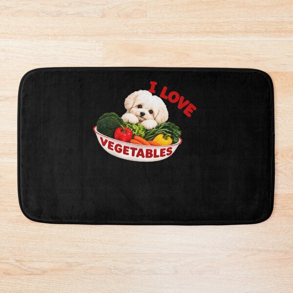 Item preview,  I Love Vegetables With A Cute Puppy Dog designed and sold by markbauch.