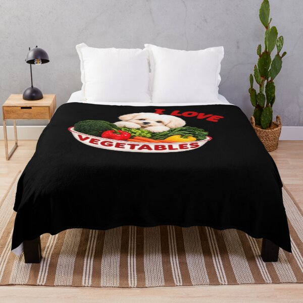 Item preview, I Love Vegetables With A Cute Puppy Dog designed and sold by markbauch.