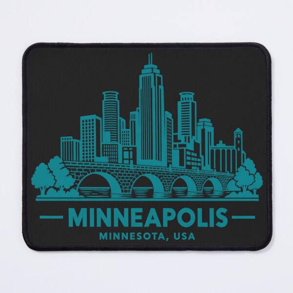 Item preview, Minneapolis Minnesota USA Line Art Skyline Poster designed and sold by CMYKStudio.