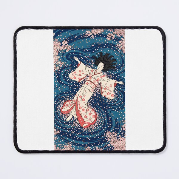 Item preview, Floating Maiden in Cherry Blossom Water Ukiyo-e designed and sold by TokyoUkiyoHouse.