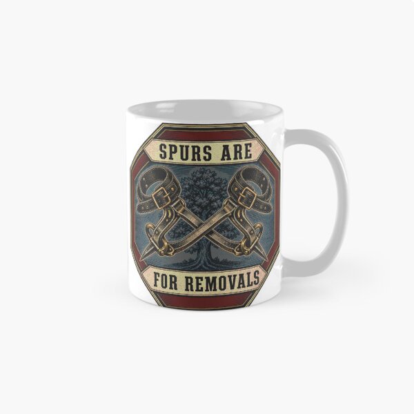 Item preview, Spurs Are For Removals Tree Climbing Badge designed and sold by BoosterShop.