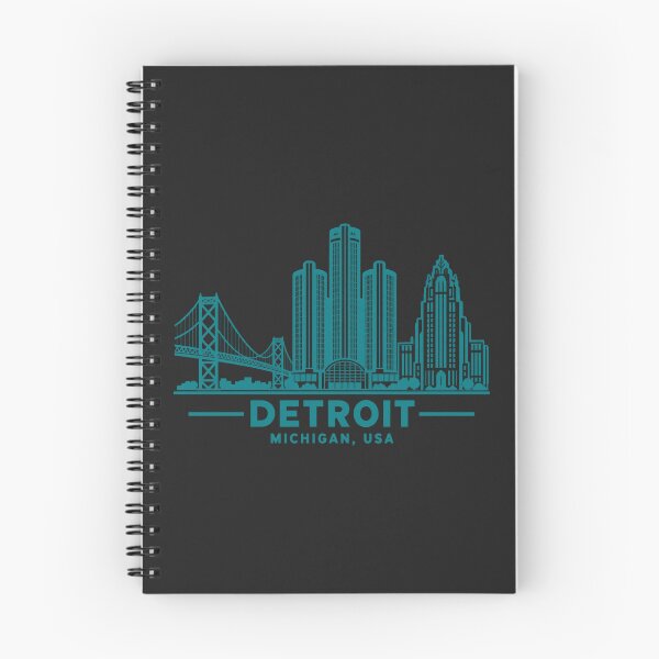 Item preview, Detroit Michigan USA Line Art Skyline Poster designed and sold by CMYKStudio.