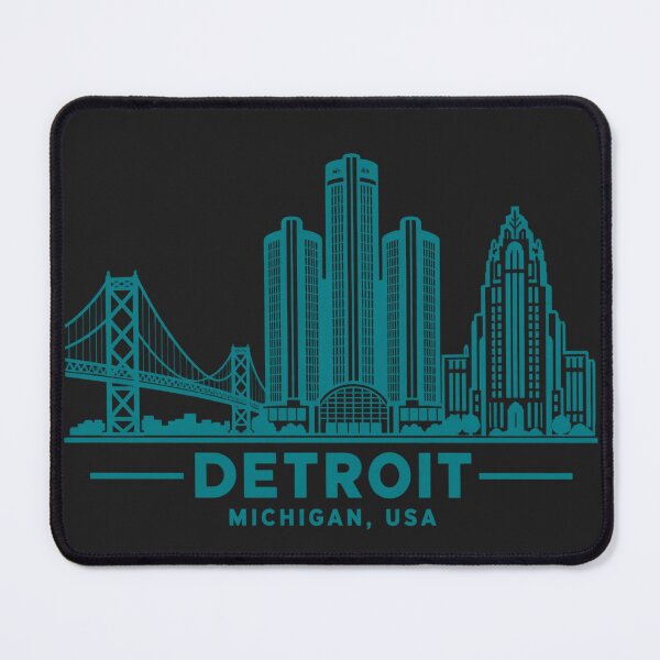 Item preview, Detroit Michigan USA Line Art Skyline Poster designed and sold by CMYKStudio.