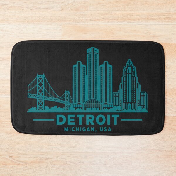 Item preview, Detroit Michigan USA Line Art Skyline Poster designed and sold by CMYKStudio.