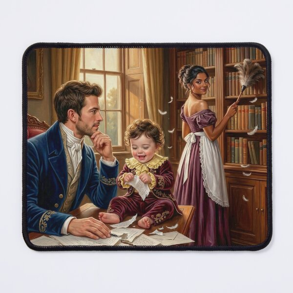 Item preview, High Society Office Meltdown: Toddler vs. Tax Papers designed and sold by Vera-Adxer.