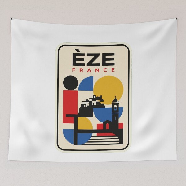 Item preview, Retro Èze Bauhaus Geometric Skyline designed and sold by k3rstman1.