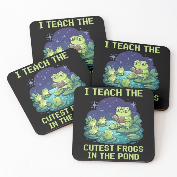 Item preview, I Teach the Cutest Frogs in the Pond Teacher Quote designed and sold by MiALopezArt.