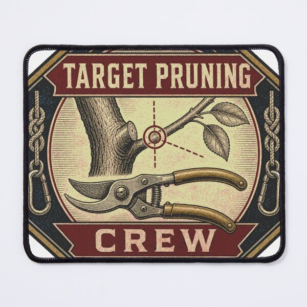 Item preview, Target Pruning Crew Cutting Guide Guild Badge designed and sold by BoosterShop.