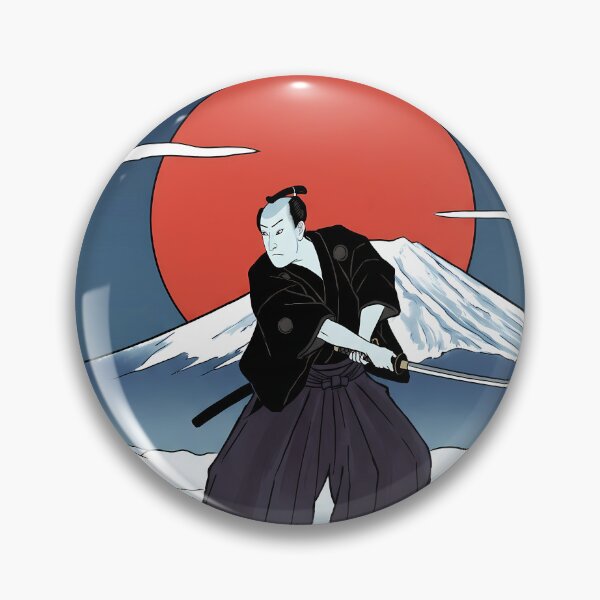 Item preview, Samurai on Peak Rising Sun Mount Fuji designed and sold by TokyoUkiyoHouse.