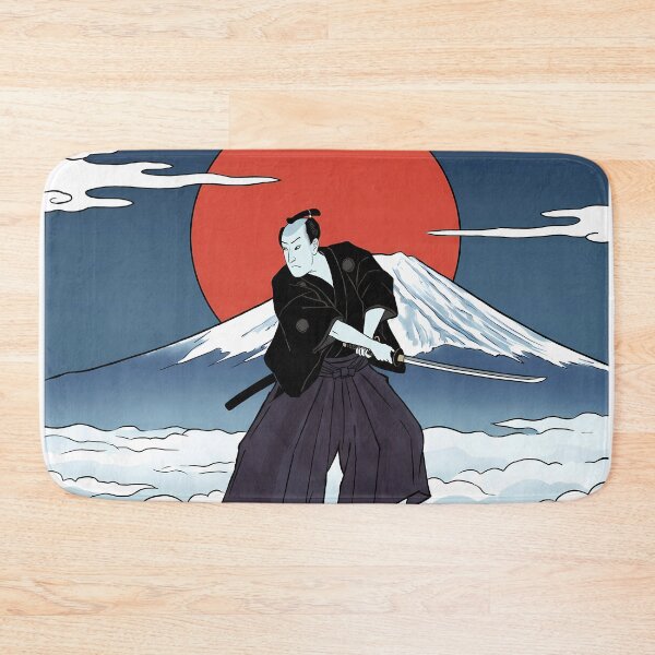Item preview, Samurai on Peak Rising Sun Mount Fuji designed and sold by TokyoUkiyoHouse.