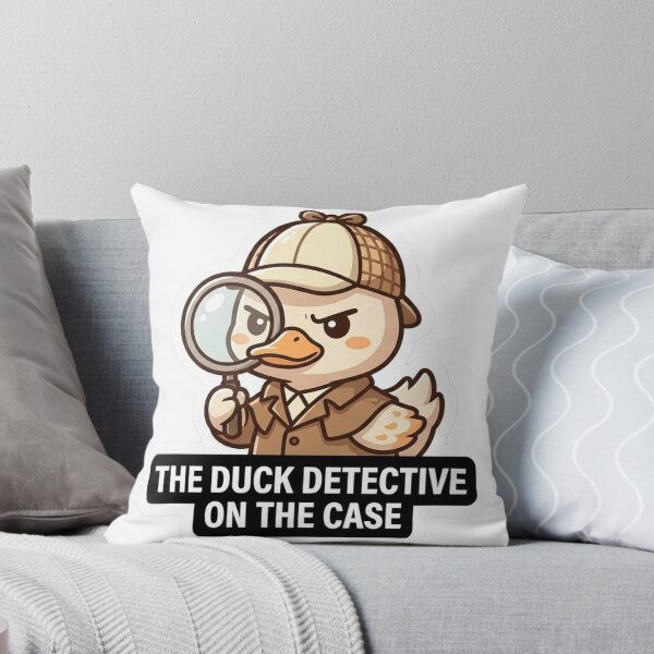 Item preview, The Duck Detective On The Case - Funny Sherlock Duck Sticker & T-Shirt designed and sold by 7oliver.