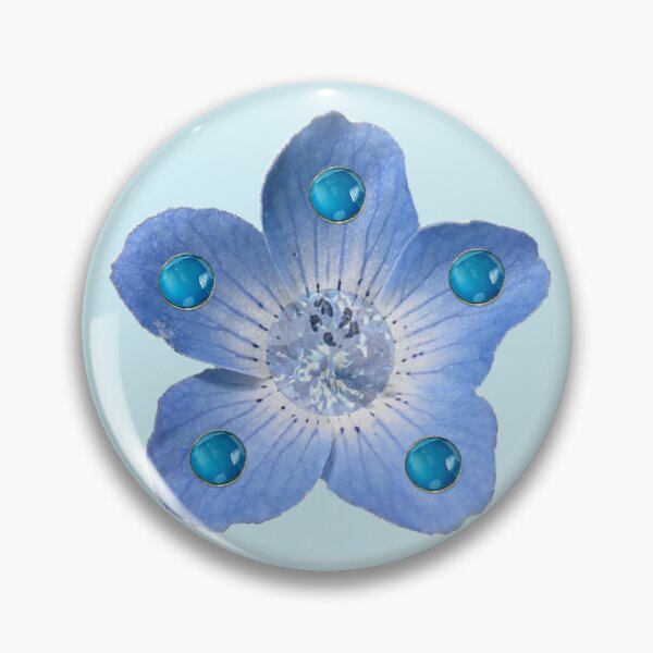 Item preview, Blue Gem Flower designed and sold by PopBubbleShop.