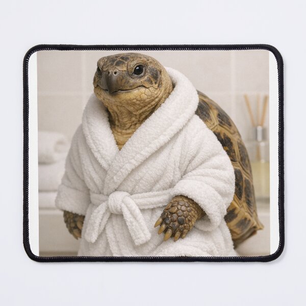 Item preview, Russian Tortoise White Bathrobe designed and sold by Sillytoe.