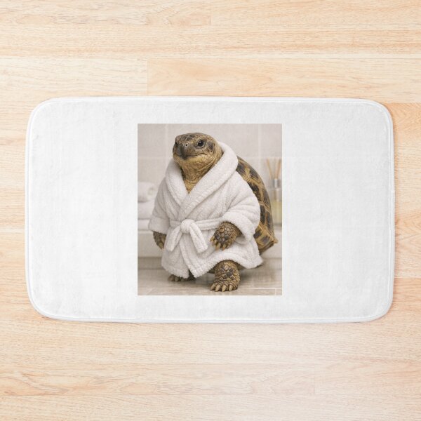 Item preview, Russian Tortoise White Bathrobe designed and sold by Sillytoe.