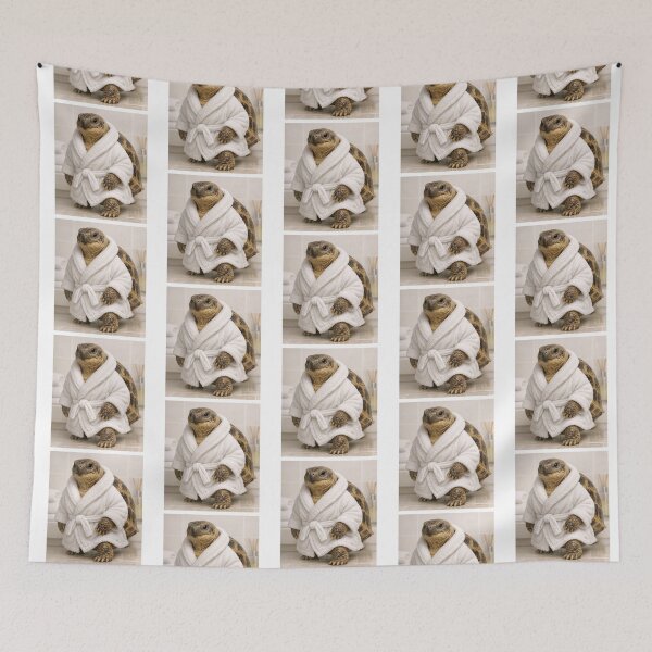 Item preview, Russian Tortoise White Bathrobe designed and sold by Sillytoe.