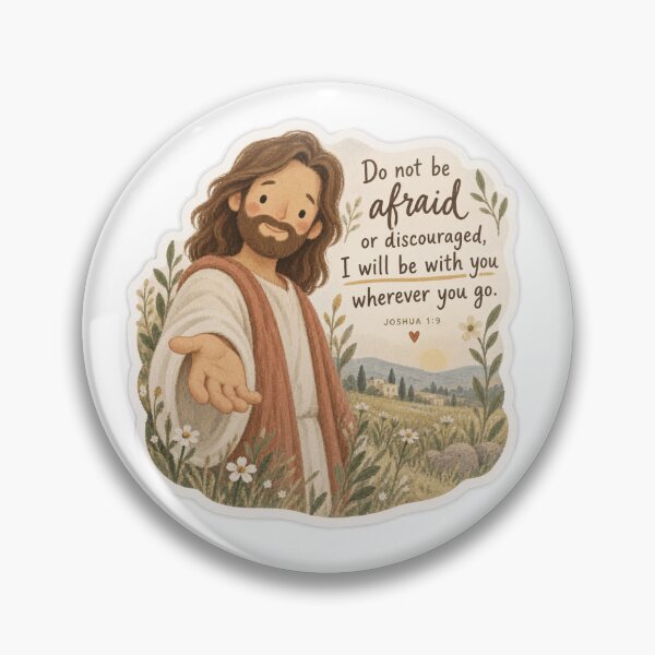 Item preview, Do Not Be Afraid – Joshua 1:9 Christian Jesus Watercolor  designed and sold by Vivalavidashop.